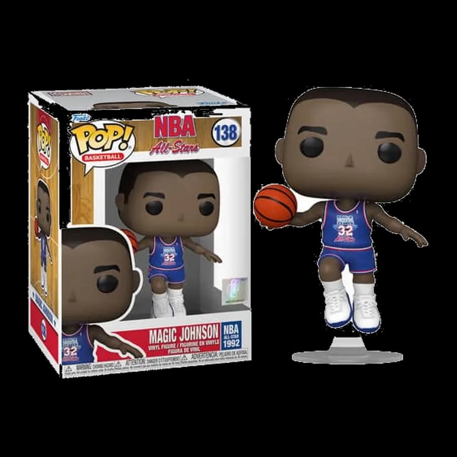 FUNKO POP! BASKETBALL: NBA ALL STARS - MAGIC JOHNSON (BLUE ALL STAR UNI 1992) #138 VINYL FIGURE