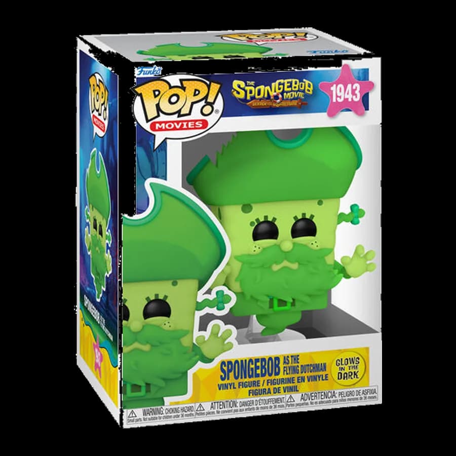 FUNKO POP! MOVIES: THE SPONGEBOB MOVIE: SEARCH FOR SQUAREPANTS - SPONGEBOBAS THE FLYING DUTCHMAN (GLOWS IN THE DARK) (PIRATE) #1943 VINYL FIGURE