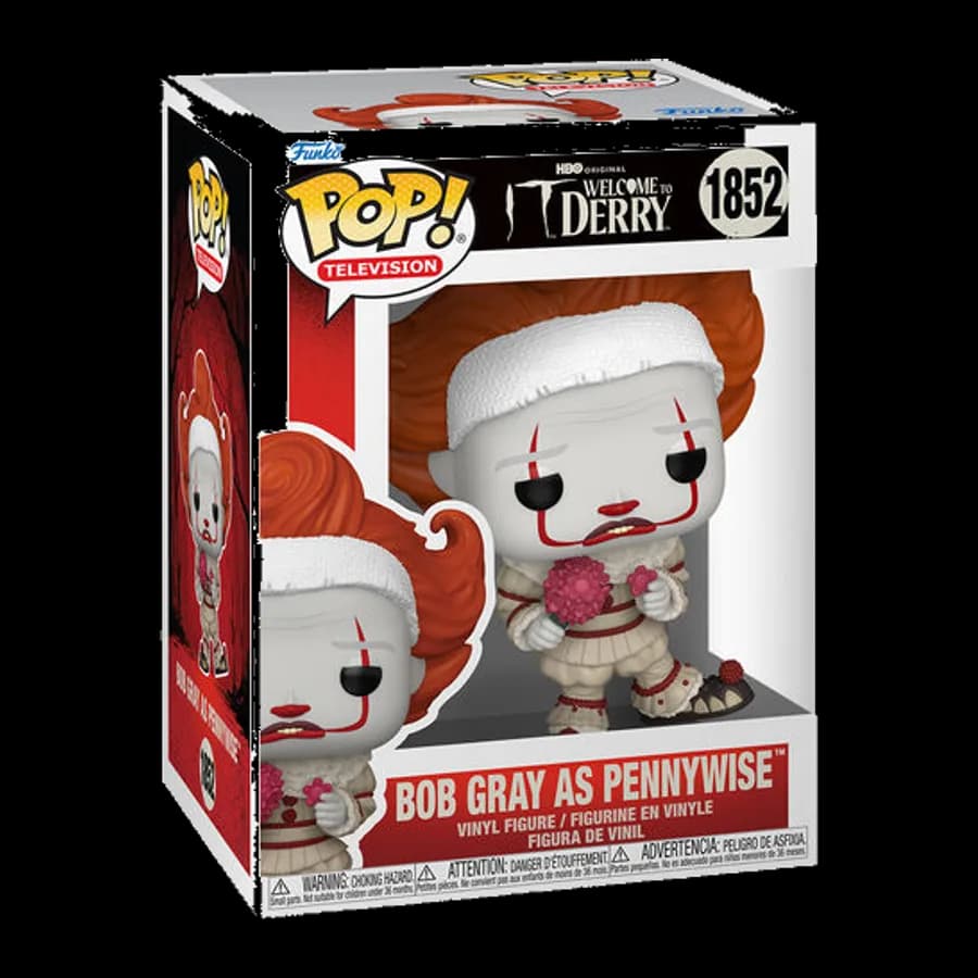 FUNKO POP! TELEVISION: IT WELCOME TO DERRY - BOB GRAY AS PENNYWISE #1852 VINYL FIGURE
