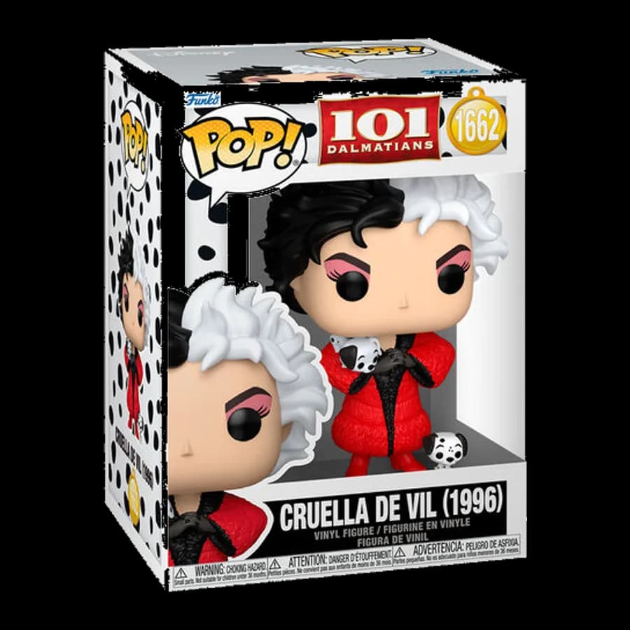 FUNKO POP! DISNEY: 101 DALMATIANS - CRUELLA DE VIL (1996) #1662 VINYL FIGURE