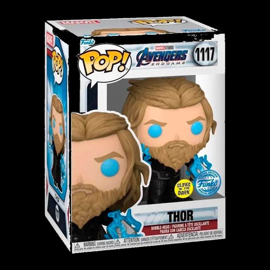 FUNKO POP! MARVEL: AVENGERS ENDGAME - THOR (WITH THUNDER) (GLOWS IN THE DARK) (SPECIAL EDITION) #1117 VINYL FIGURE