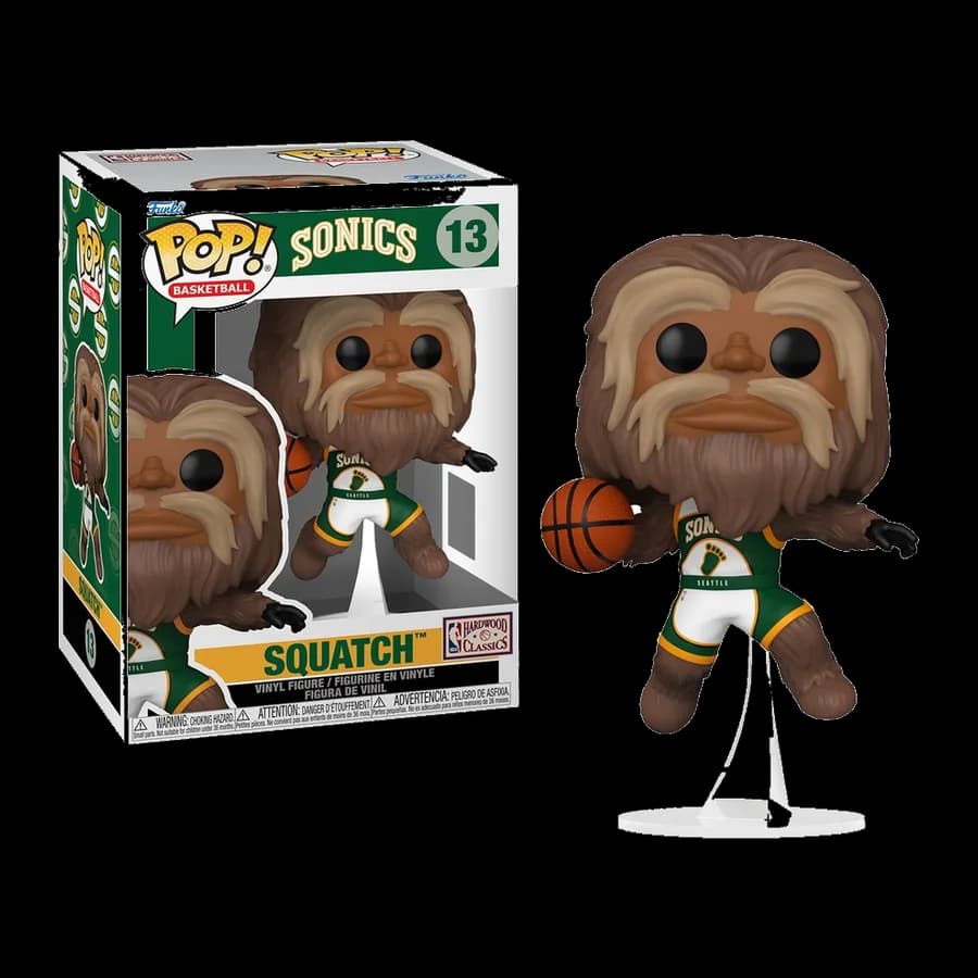 FUNKO POP! BASKETBALL MASCOTS: SONICS - SQUATCH #13 VINYL FIGURE