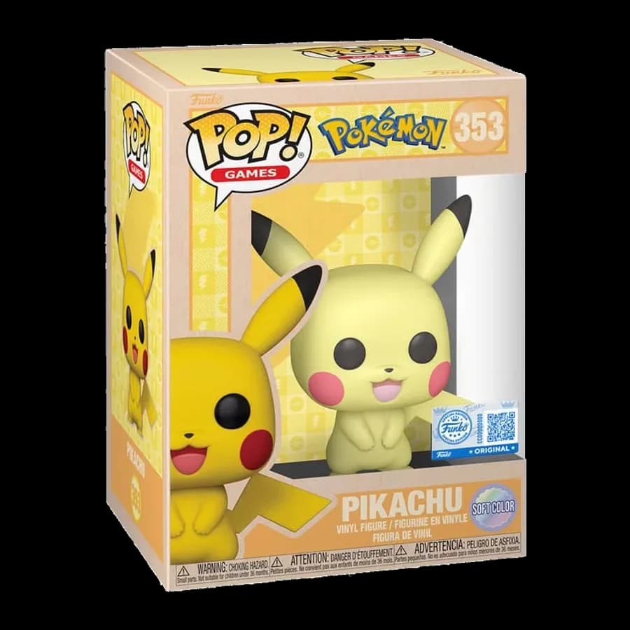 FUNKO POP! GAMES: POKEMON - PIKACHU (SOFT COLOR) (SPECIAL EDITION) #353 VINYL FIGURE