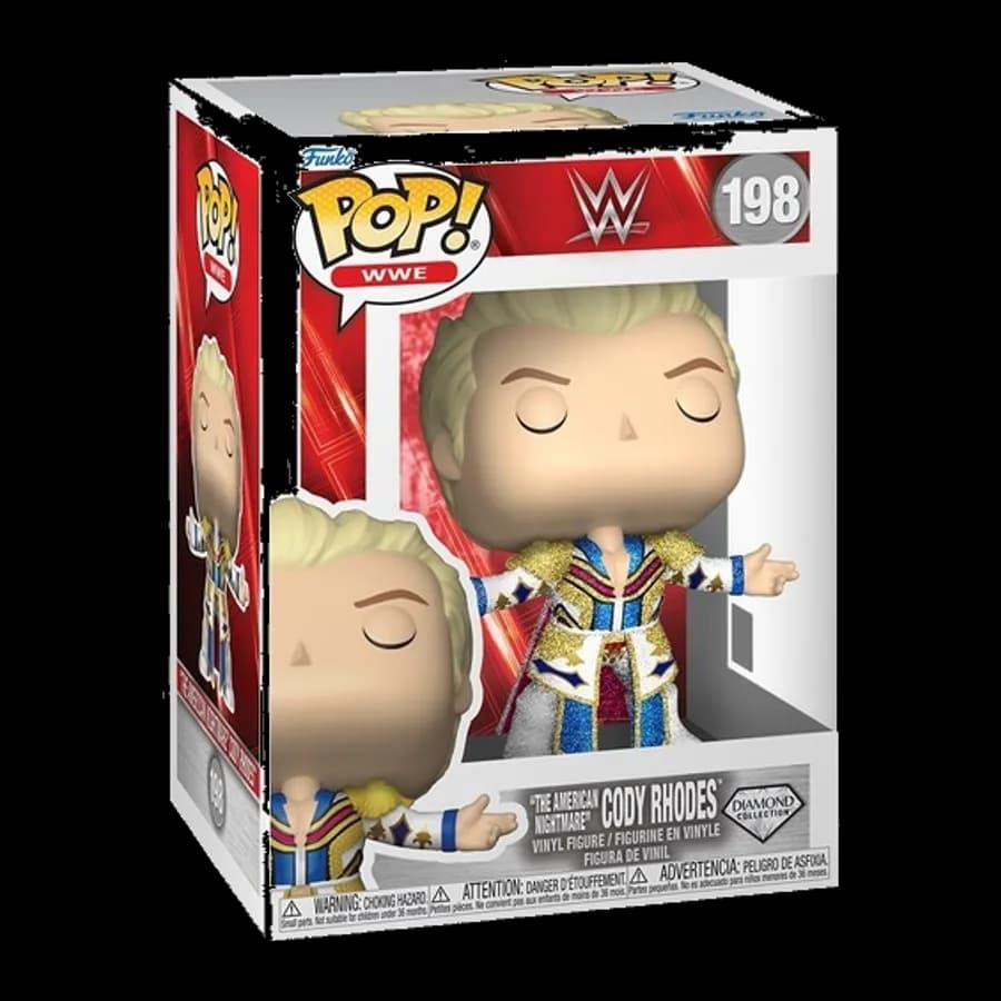 FUNKO POP! WWE: W - ''THE AMERICAN NIGHTMARE'' CODY RHODES (DIAMOND) #198 VINYL FIGURE