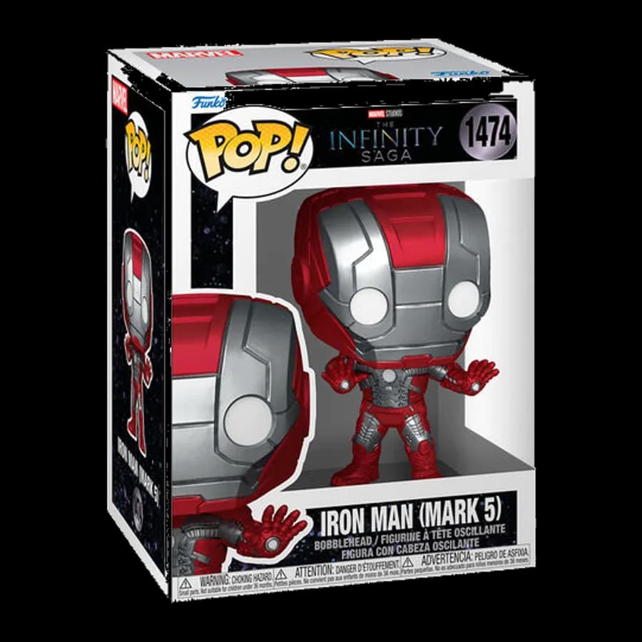 FUNKO POP! MARVEL: THE INFINITY SAGA - IRON MAN (MARK 5) #1474 BOBBLE-HEAD VINYL FIGURE