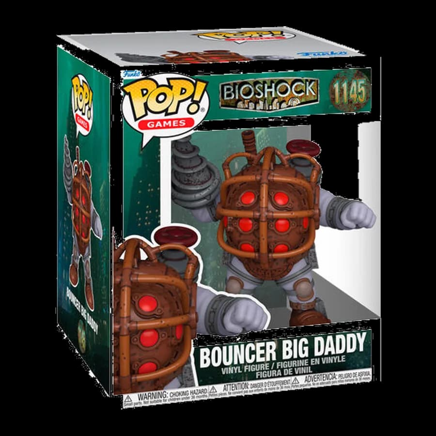 FUNKO POP! SUPER GAMES: BIOSHOCK - BOUNCER BIG DADDY #1145 VINYL FIGURE (6'')