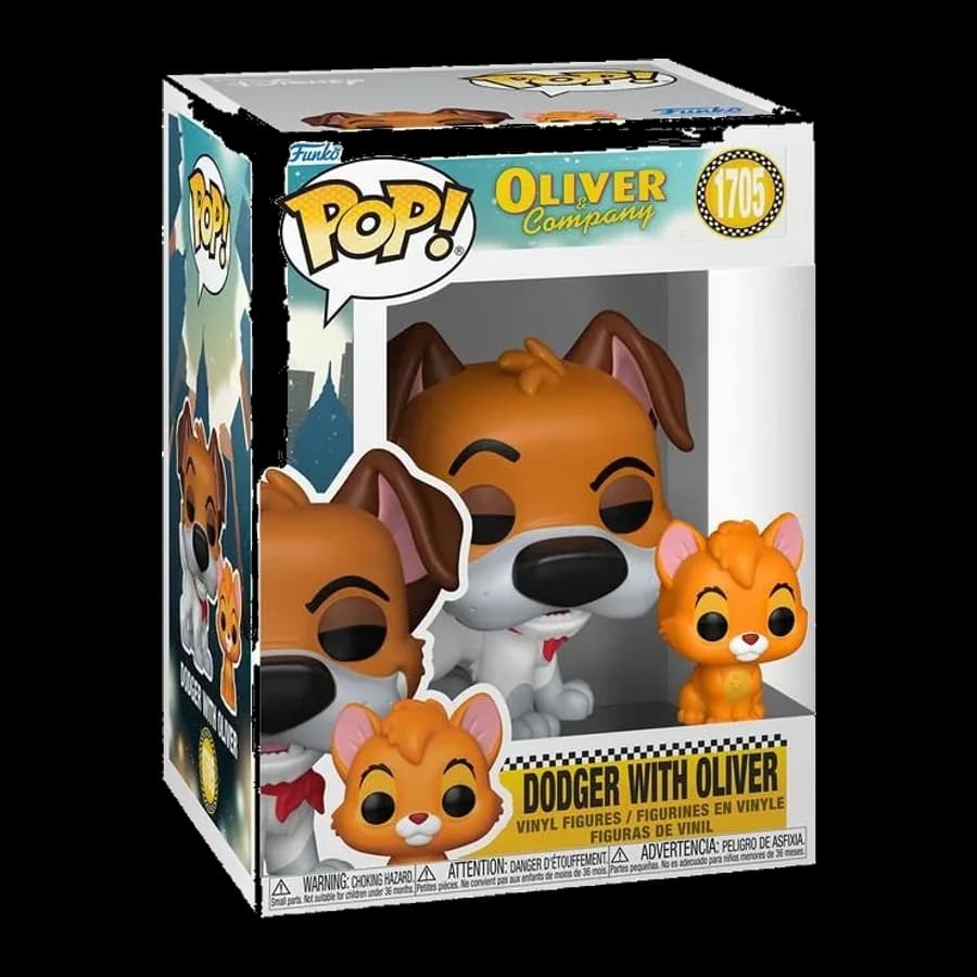FUNKO POP! DISNEY: OLIVER & COMPANY - DODGER WITH OLIVER #1705 VINYL FIGURE