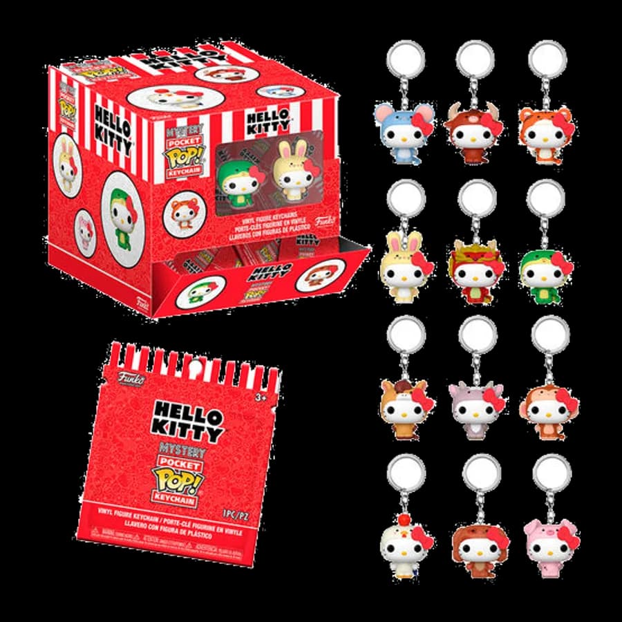 FUNKO MYSTERY POCKET POP! HELLO KITTY: ANIMALS (BLIND BOX / RANDOM) VINYL FIGURE KEYCHAINS
