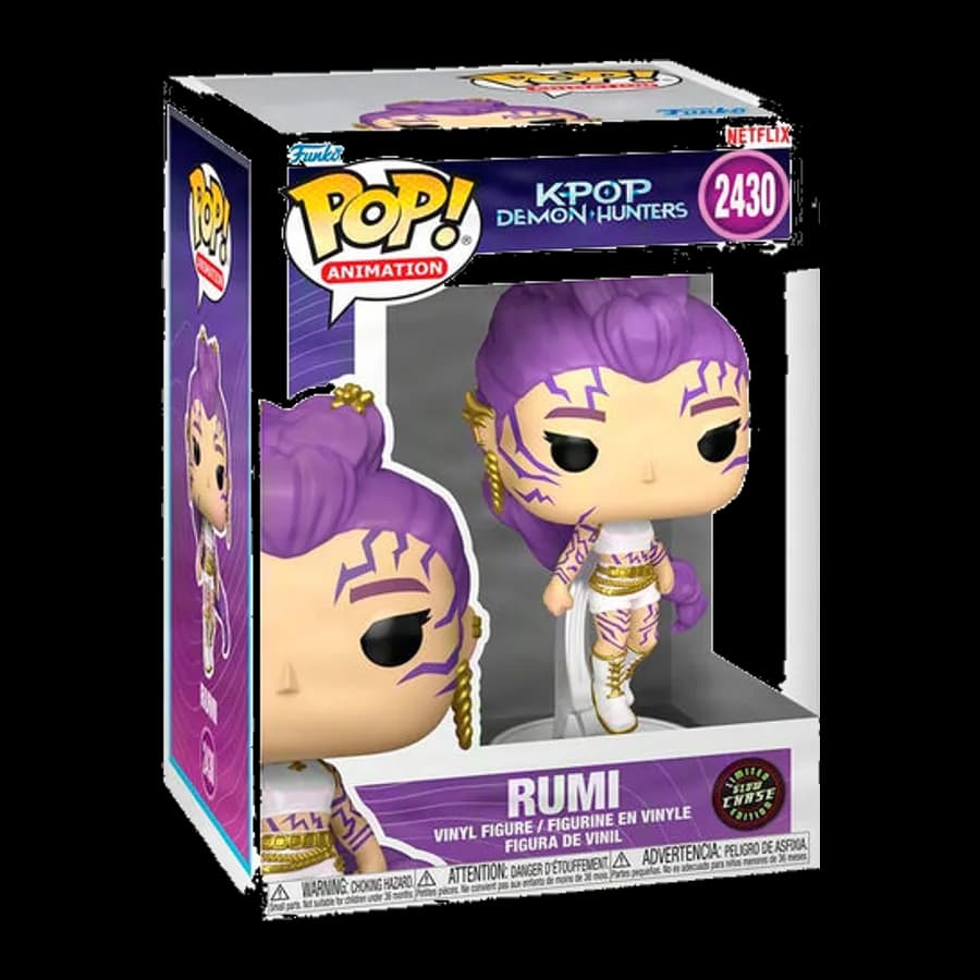 FUNKO POP! ANIMATION: K-POP DEMON HUNTERS - RUMI (GLOWS IN THE DARK) {CHASAE EDITION} #2430 VINYL FIGURE