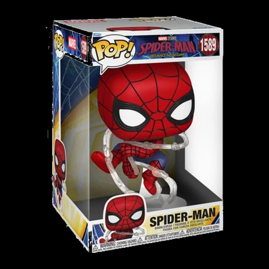 FUNKO POP! JUMBO MARVEL: SPIDER-MAN BRAND NEW DAY - SPIDER-MAN #1589 BOBBLE-HEAD VINYL FIGURE (10'')