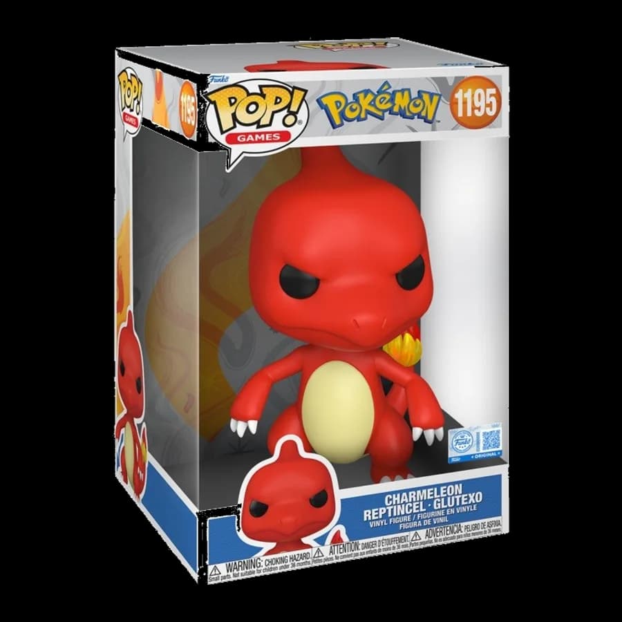 FUNKO POP! JUMBO GAMES: POKEMON - CHARMELEON #1195 VINYL FIGURE (10'')