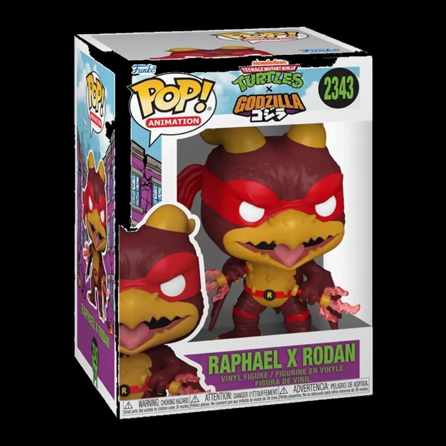 FUNKO POP! ANIMATION: TEENAGE MUTANT NINJA TURTLES X GODZILLA - RAPHAEL X RODAN #2343 VINYL FIGURE
