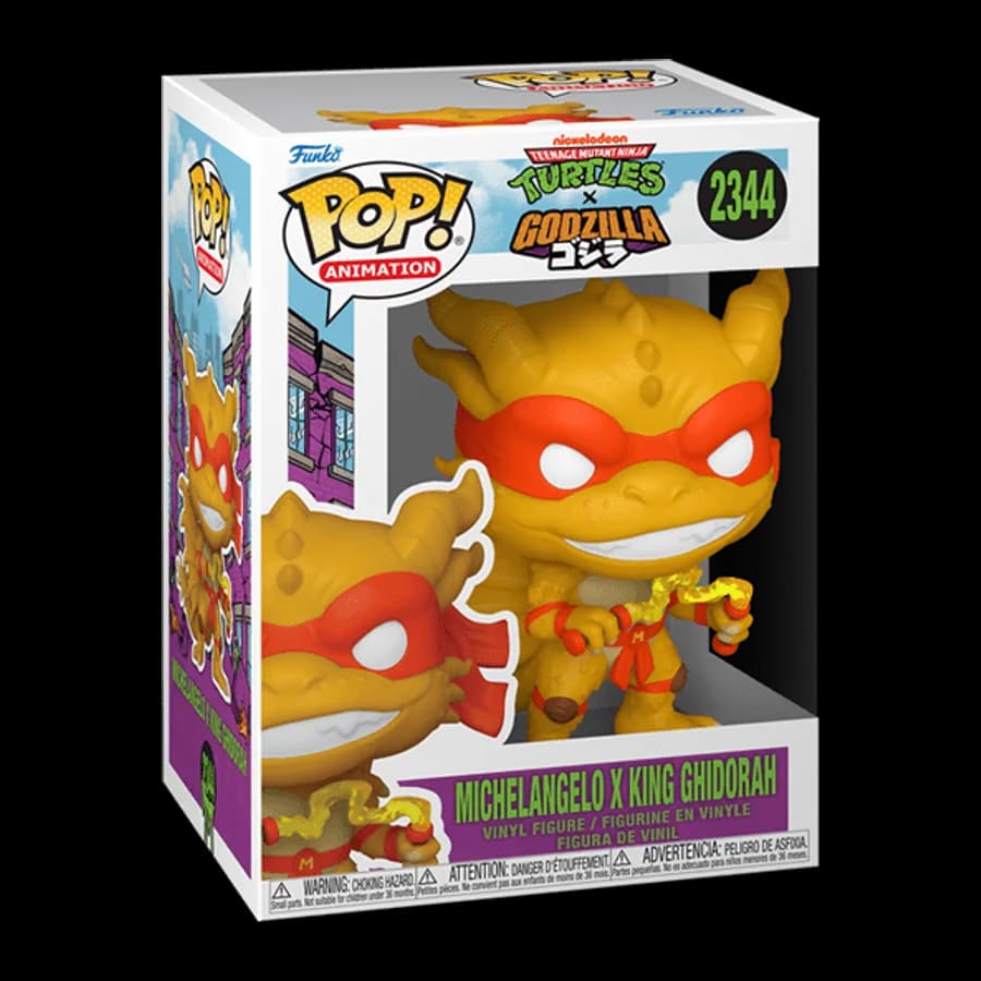 FUNKO POP! ANIMATION: TEENAGE MUTANT NINJA TURTLES X GODZILLA - MICHELANGELO X KING GHIDORAH #2344 VINYL FIGURE
