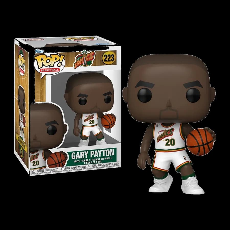 FUNKO POP! BASKETBALL NBA: SEATTLE SONICS - GARY PAYTON (WHITE HOME UNIFORM) #223 VINYL FIGURE