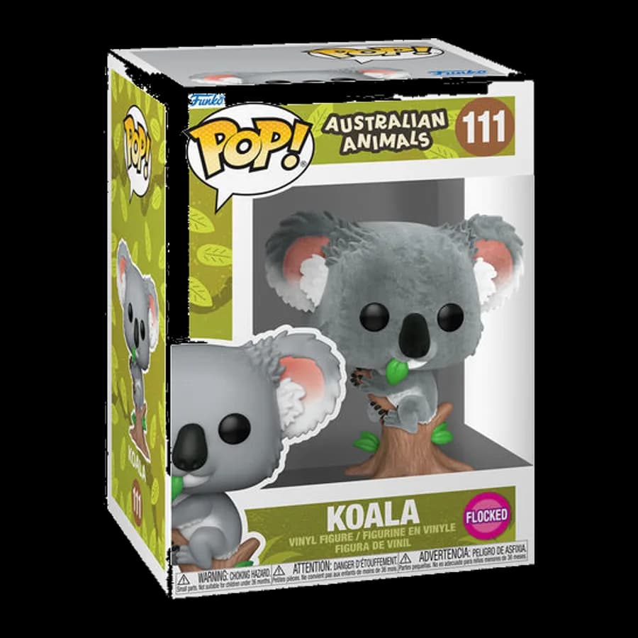 FUNKO POP! AUSTRALIAN ANIMALS - KOALA (FLOCKED) #111 VINYL FIGURE