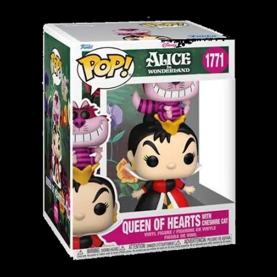 FUNKO POP! PREMIUM DISNEY: ALICE IN WONDERLAND - QUEEN OF HEARTS WITH CHESHIRE CAT #1771 VINYL FIGURE