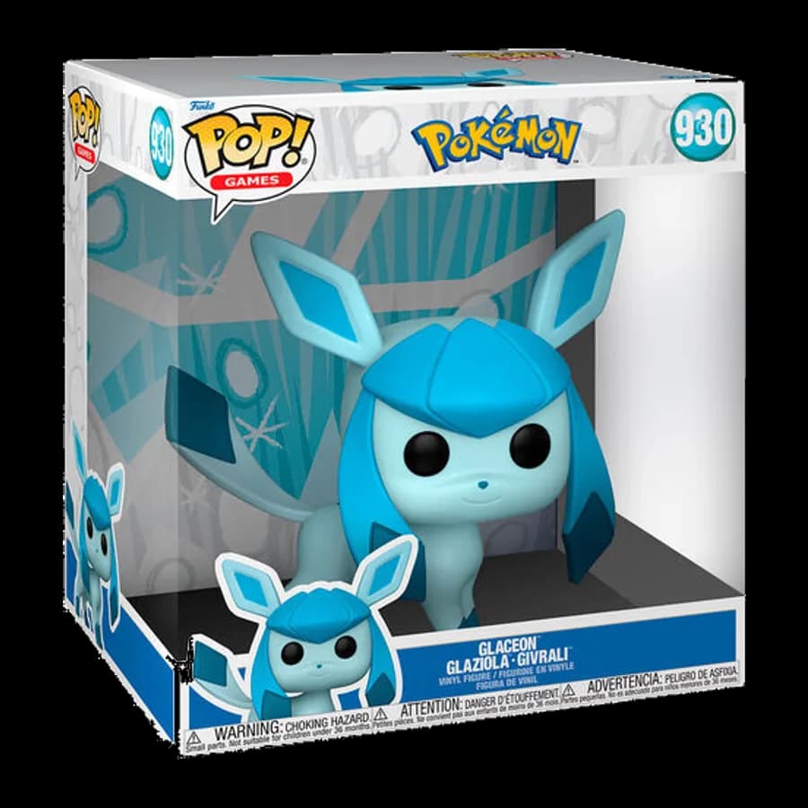 FUNKO POP! JUMBO GAMES: POKEMON - GLACEON #930 VINYL FIGURE 25cm