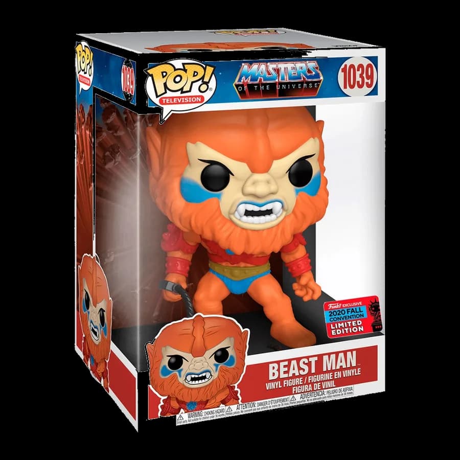 FUNKO POP! JUMBO TELEVISION: MASTERS OF THE UNIVERSE - BEAST MAN (2020 FALL CONVENTION) (25cm) #1039 VINYL FIGURE