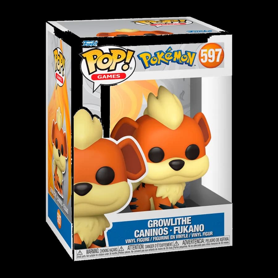 FUNKO POP! GAMES: POKEMON - GROWLITHE #597 VINYL FIGURE