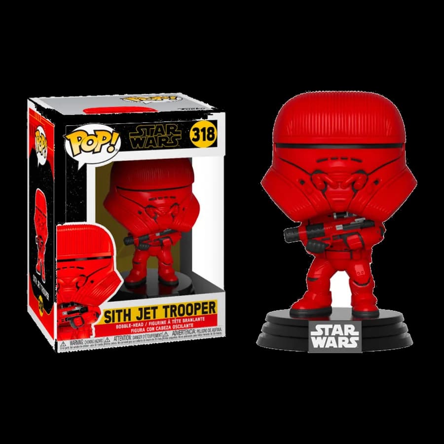 FUNKO POP! STAR-WARS EP.9 - SITH JET TROOPER #318 BOBBLE-HEAD VINYL FIGURE