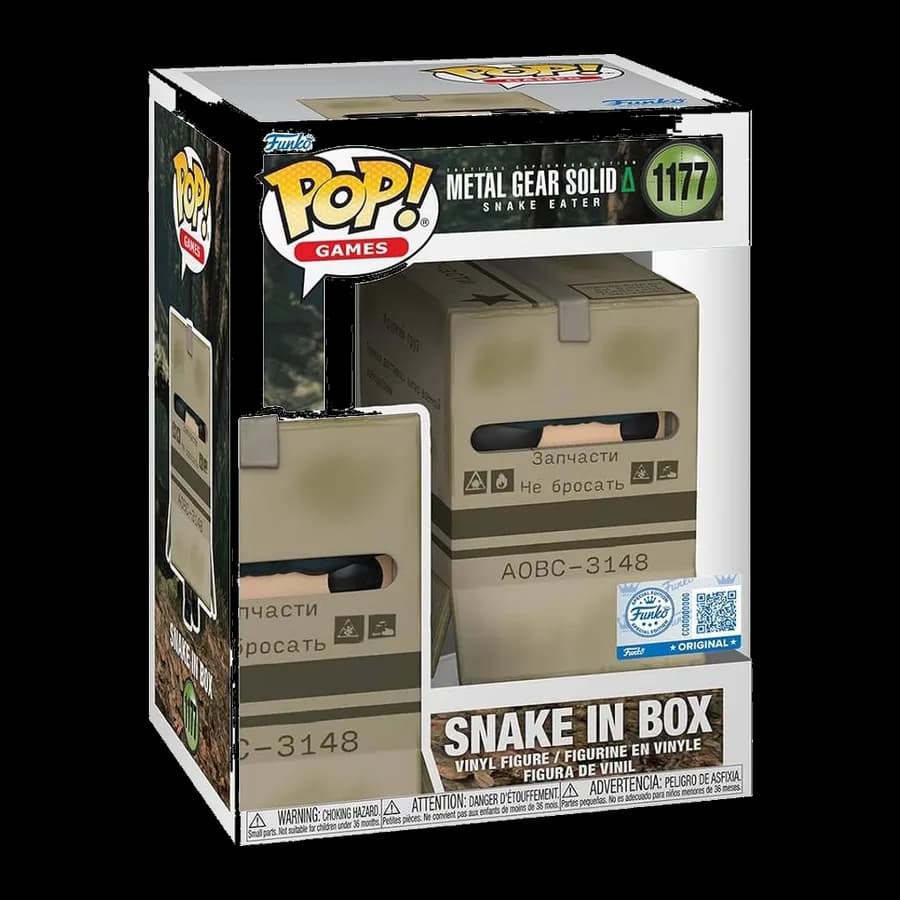 FUNKO POP! GAMES: METAL GEAR SOLID - SNAKE EATER - SNAKE IN BOX (SPECIAL EDITION) #1177 VINYL FIGURE