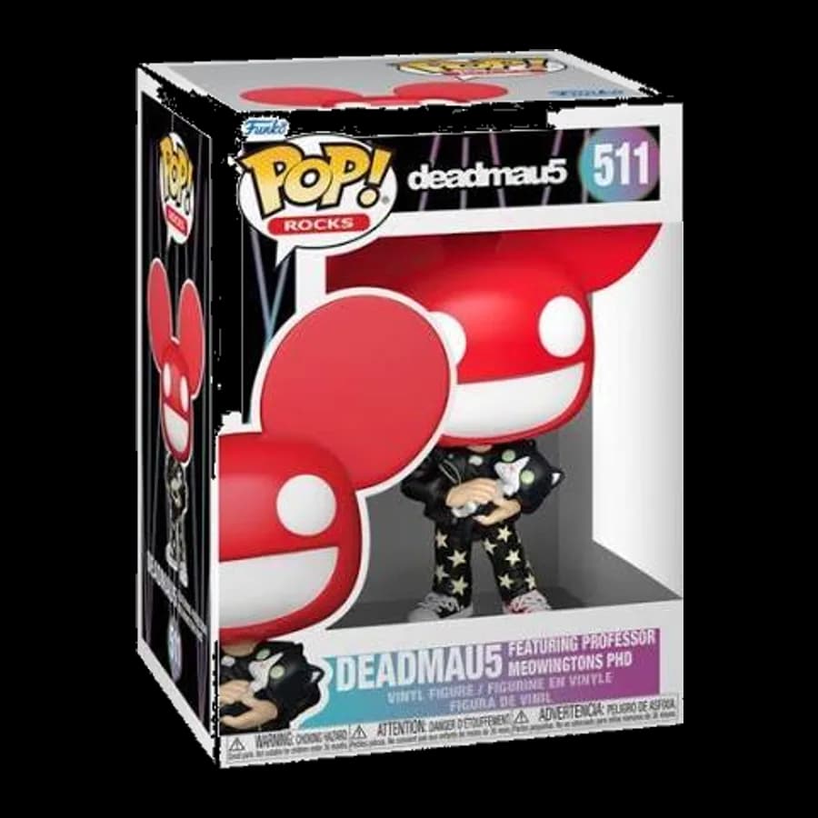 FUNKO POP! ROCKS: DEADMAU5 - DEADMAU5 FEATURING PROFESSOR MEOWINGTONS PHD #511 VINYL FIGURE