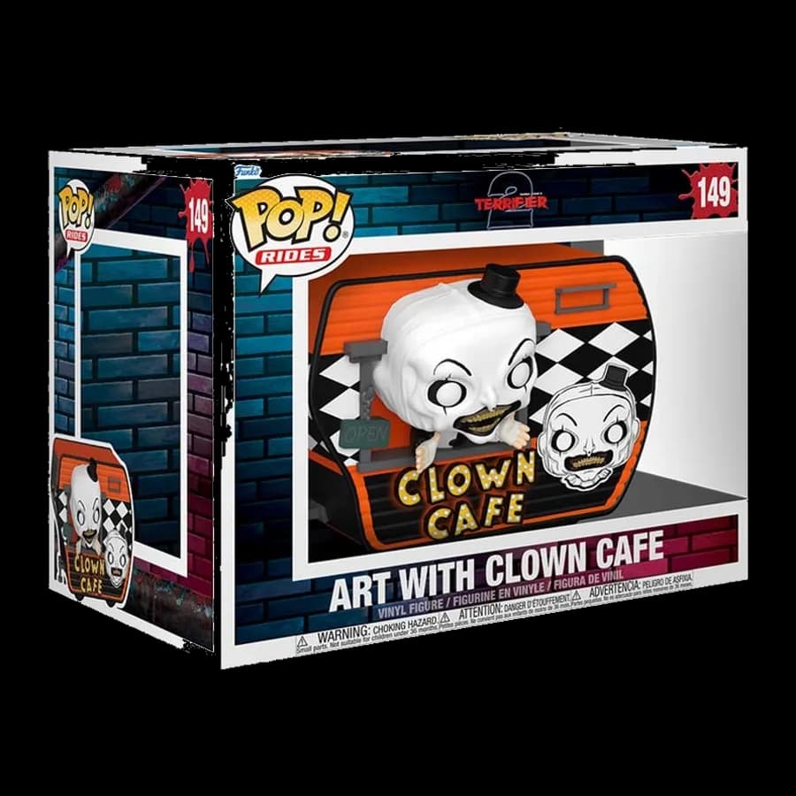 FUNKO POP! RIDES SUPER DELUXE: TERRIFIER 2 - ART WITH CLOWN CAFE #149 VINYL FIGURE