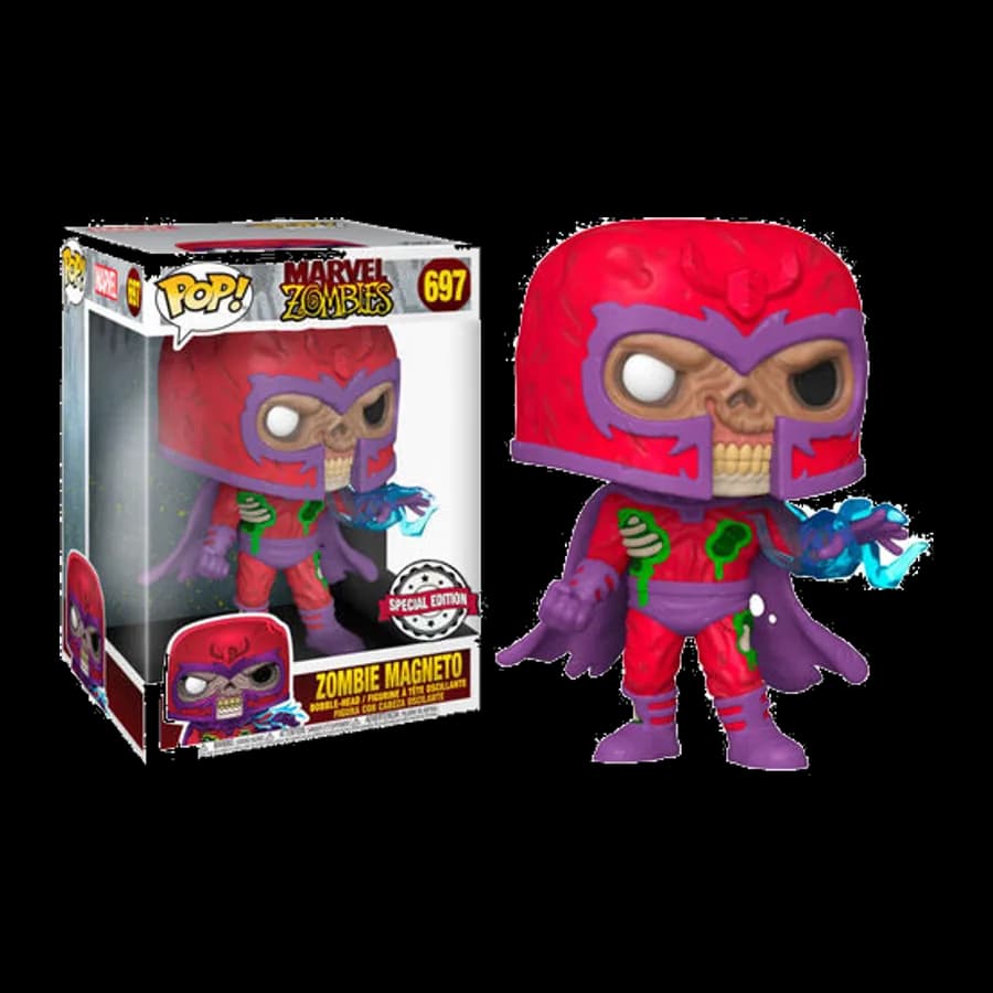 FUNKO POP! MARVEL ZOMBIES - ZOMBIE MAGNETO (Special Edition) #697 BOBBLE HEAD VINYL FIGURE 25cm