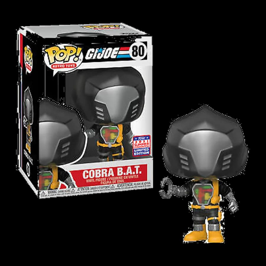 FUNKO POP! RETRO TOYS: G.I.JOE - COBRA B.A.T. (2021 Summer Convention Limited Edition) #80 Vinyl Figure