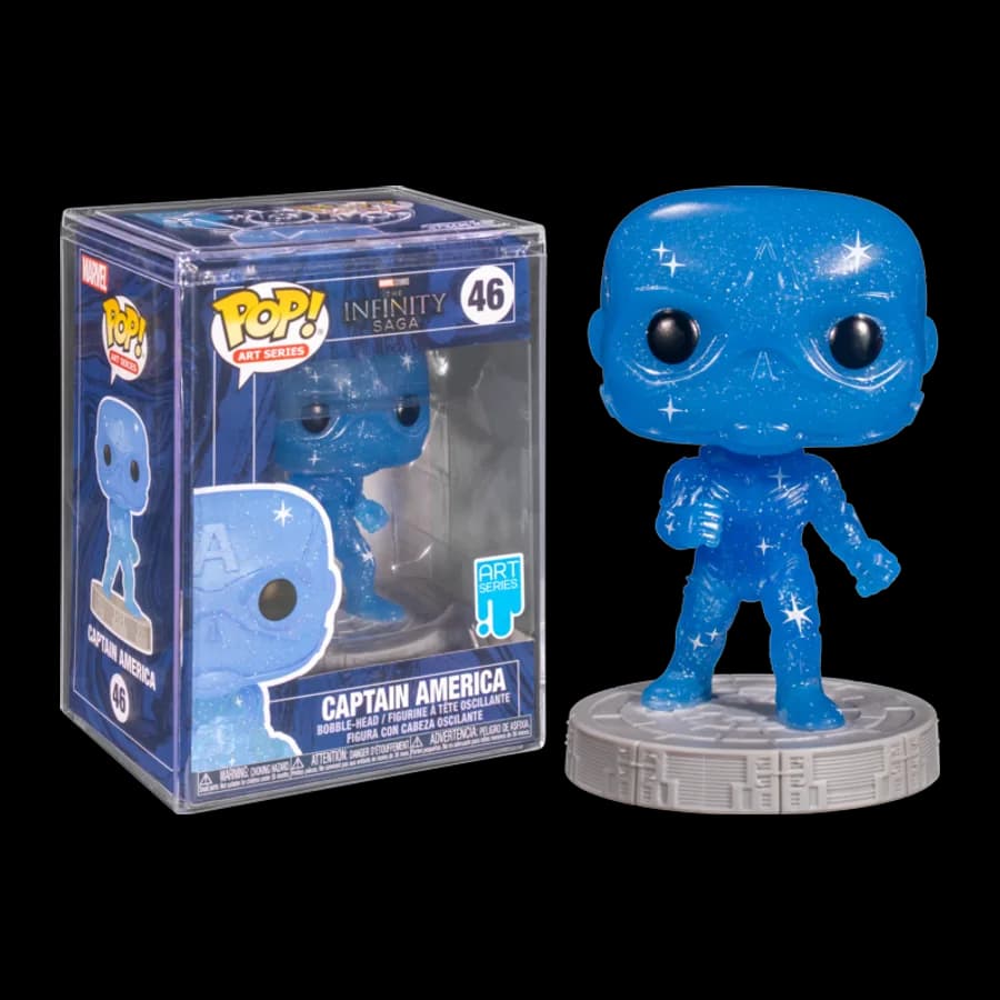 FUNKO POP! ART SERIES MARVEL: THE INFINITY SAGA - CAPTAIN AMERICA (WITH PLASTIC CASE) #46 BOBBLE-HEAD VINYL FIGURE