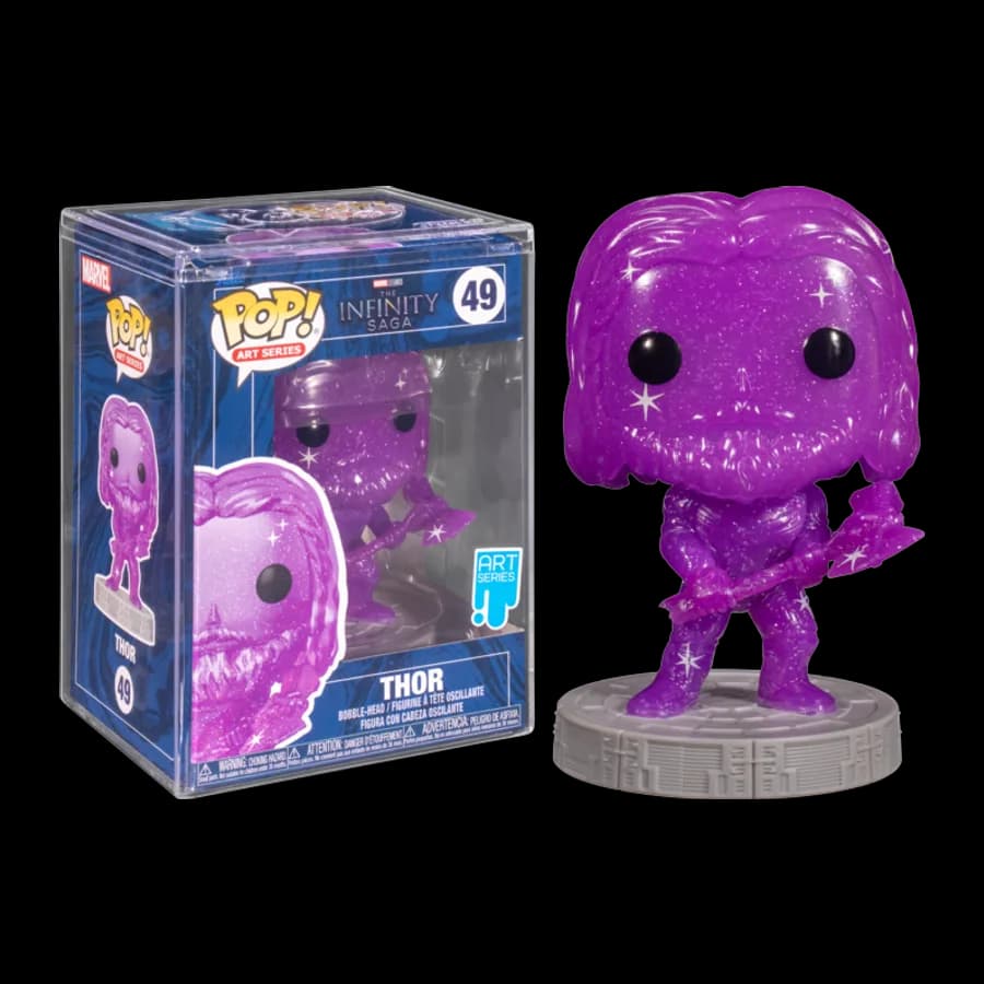 FUNKO POP! ART SERIES MARVEL: THE INFINITY SAGA - THOR (WITH PLASTIC CASE) #49 BOBBLE-HEAD VINYL FIGURE