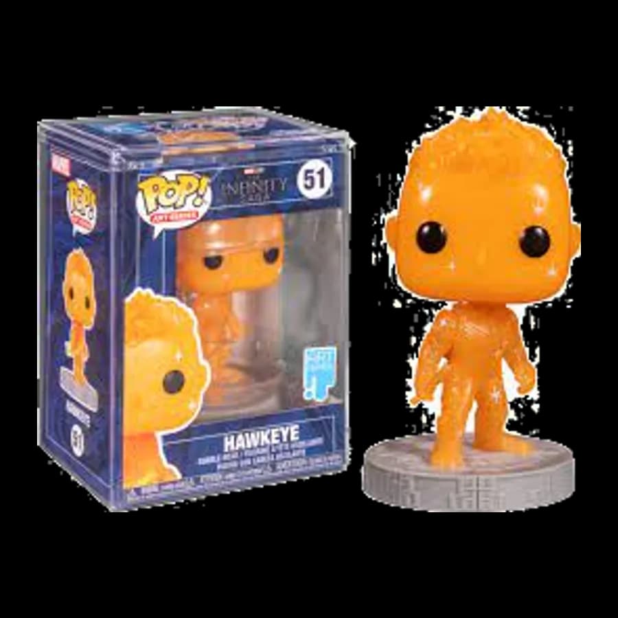 FUNKO POP! ART SERIES MARVEL: THE INFINITY SAGA - HAWKEYE (WITH PLASTIC CASE) #51 BOBBLE-HEAD VINYL FIGURE