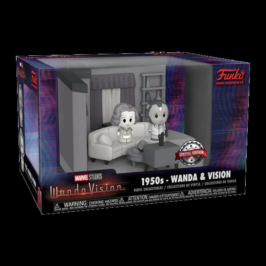 FUNKO MINI MOMENTS : MARVEL STUDIOS WANDAVISION - LIVING ROOM 1950's WANDA & VISION (SPECIAL EDITION) VINYL COLLECTIBLES