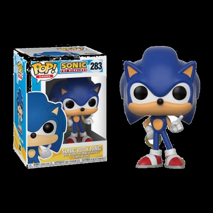 FUNKO POP! GAMES: SONIC THE HEDGEHOG - SONIC WITH RING #283 VINYL FIGURE