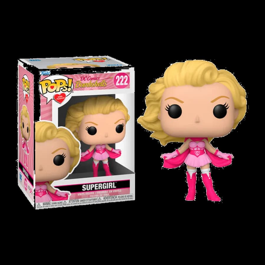 FUNKO POP! DC COMICS BOMBSHELLS : SUPERGIRL (BREAST CANCER AWARENESS) #222 VINYL FIGURE