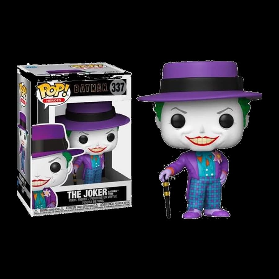 FUNKO POP! DC HEROES: BATMAN 1989 - THE JOKER (WITH HAT-BATMAN 1989 MOVIE) #337 VINYL FIGURE