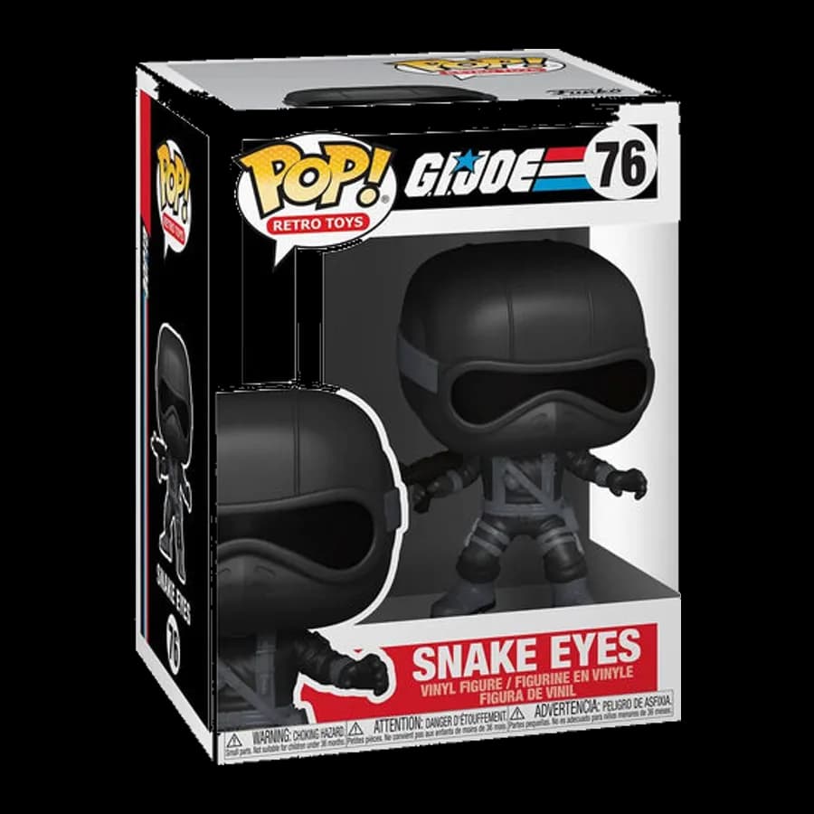FUNKO POP! RETRO TOYS: G.I.JOE - SNAKE EYES # 76 VINYL FIGURE