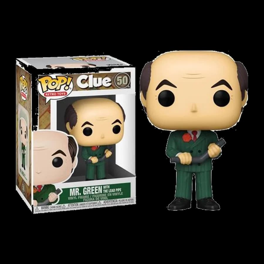 FUNKO POP! RETRO TOYS: CLUE - MR.GREEN WITH THE LEAD PIPE #50 VINYL FIGURE