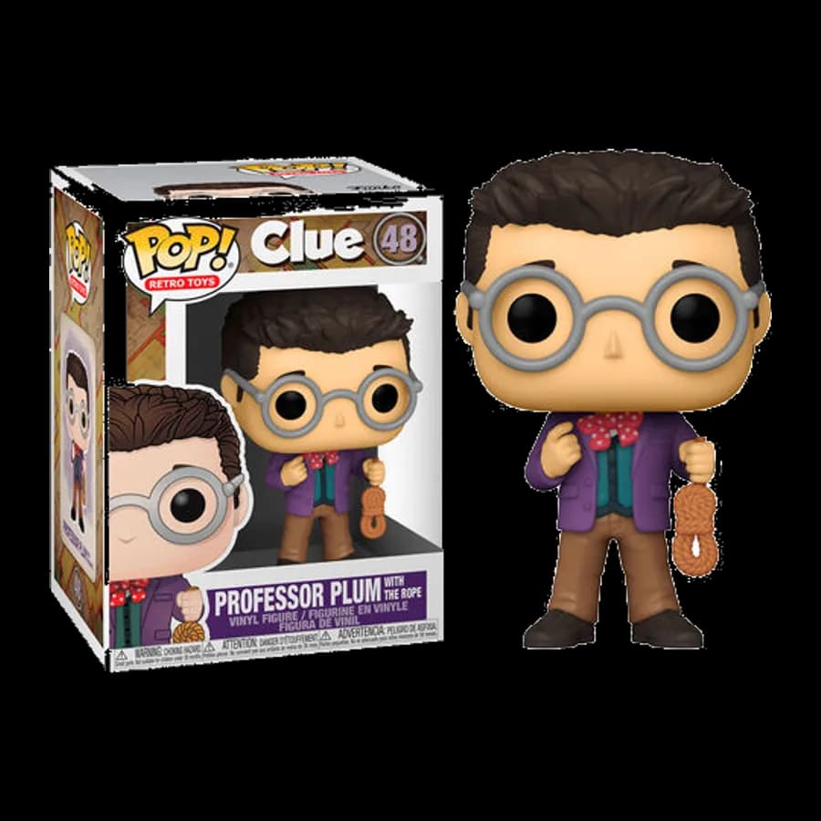 FUNKO POP! RETRO TOYS: CLUE - PROFESSOR PLUM WITH ROPE #48 VINYL FIGURE