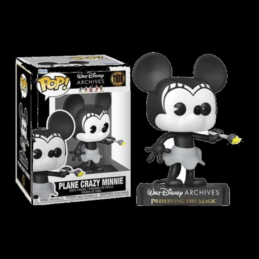 FUNKO POP! WALT DISNEY: ARCHIVES - PLANE CRAZY MINNIE (1928) #1108 VINYL FIGURE