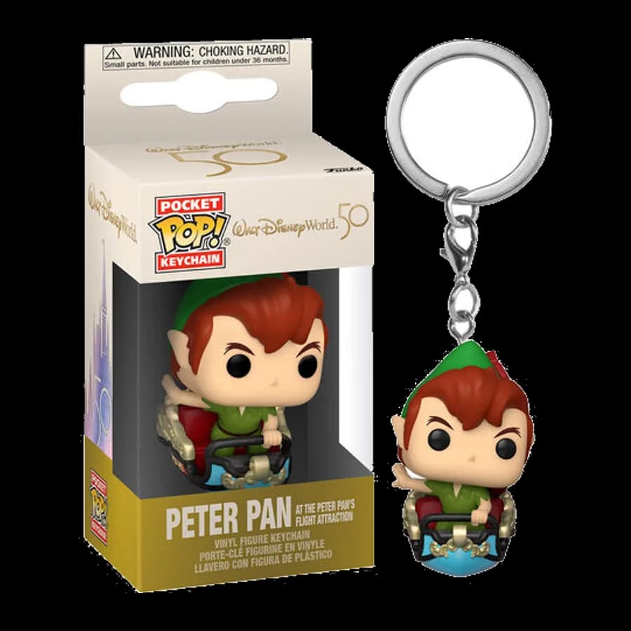 Funko Pocket Pop!: Walt Disney World 50 - Peter Pan at the Peter Pan's Flight Attraction Vinyl Figure Keychain