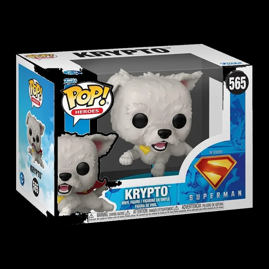 FUNKO POP! HEROES: SUPERMAN (2025) - KRYPTO #565 VINYL FIGURE