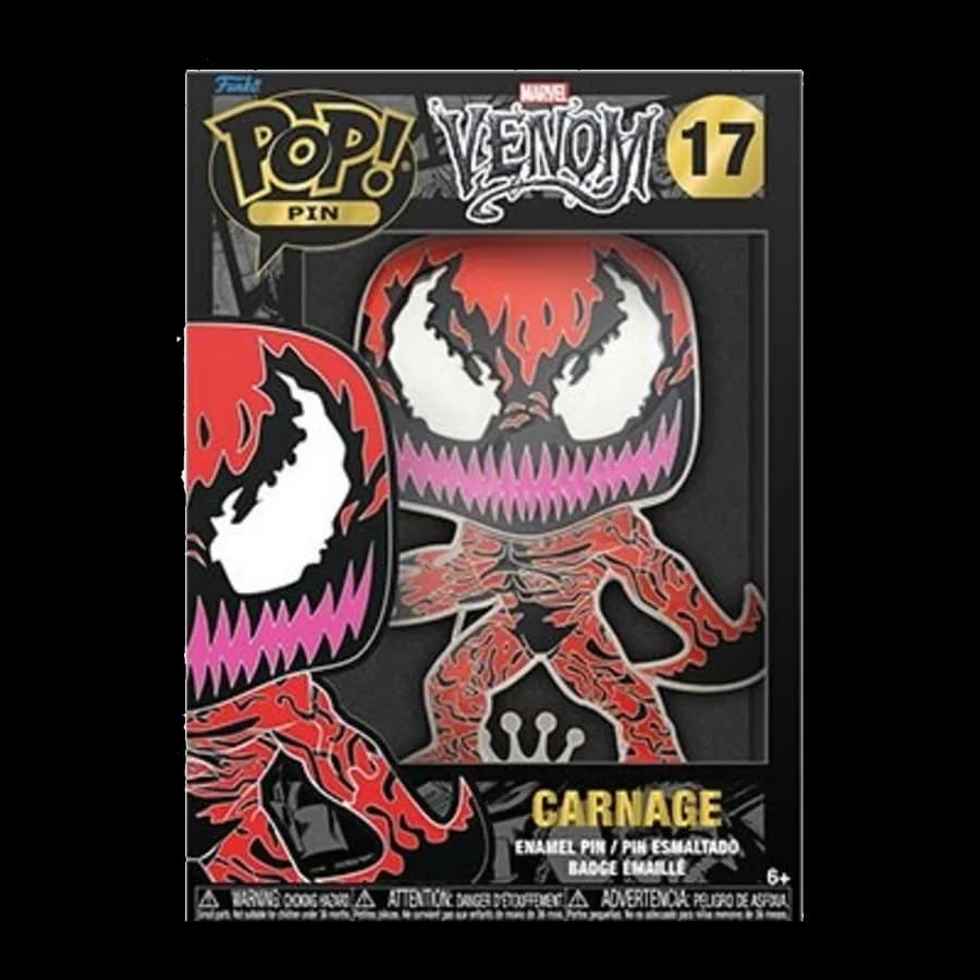 FUNKO POP! MARVEL: VENOM - CARNAGE #17 LARGE ENAMEL PIN