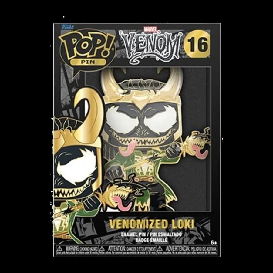 FUNKO POP! MARVEL: VENOM - VENOMIZED LOKI #16 LARGE ENAMEL PIN