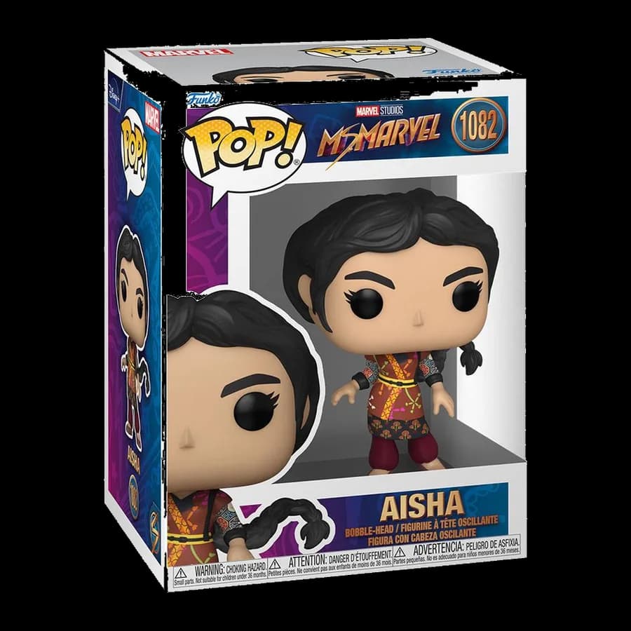 FUNKO POP! MARVEL: MS.MARVEL - AISHA #1082 BOBBLE-HEAD VINYL FIGURE