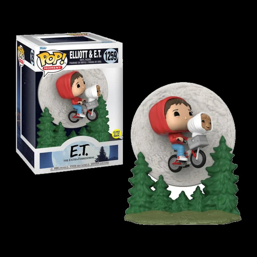 FUNKO POP! MOMENT: E.T. - ELLIOTT & E.T. (GLOWS IN THE DARK) #1259 VINYL FIGURE
