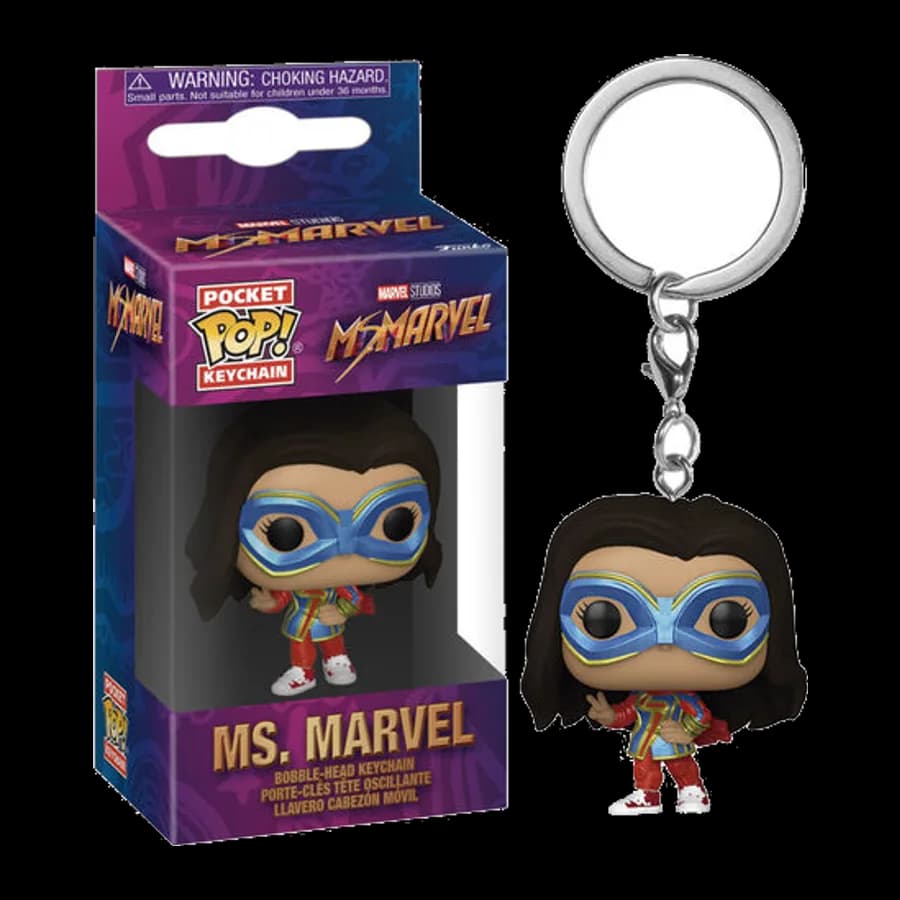 FUNKO POCKET POP! MARVEL: MS. MARVEL - MS. MARVEL BOBBLE-HEAD VINYL FIGURE KEYCHAIN