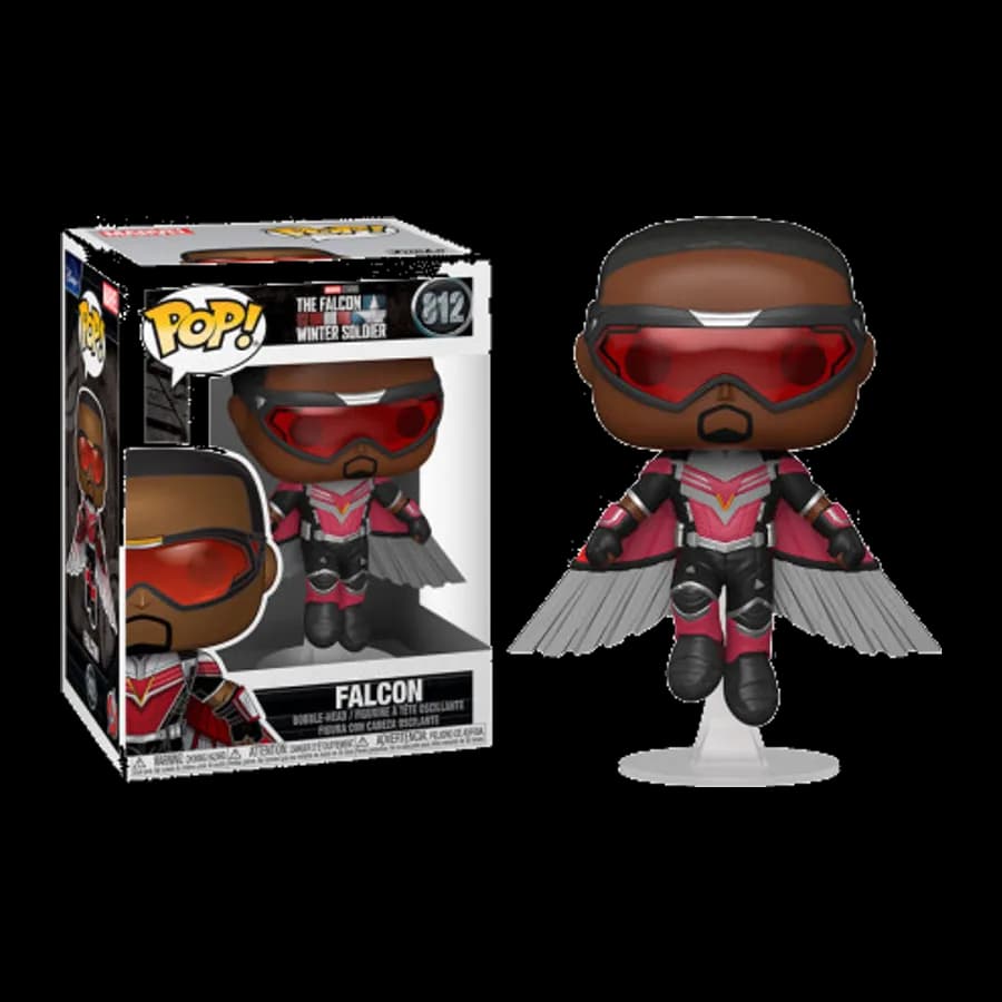 FUNKO POP! MARVEL STUDIOS: THE FALCON AND THE WINTER SOLDIER - FALCON (FLYING POSE) #812 BOBBLE-HEAD VINYL FIGURE