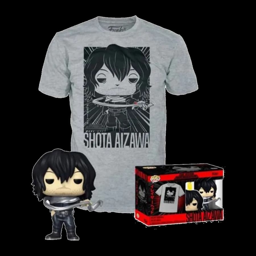 FUNKO POP! & TEE (ADULT): MY HERO ACADEMIA - SHOTA AIZAWA VINYL FIGURE & T-SHIRT LARGE
