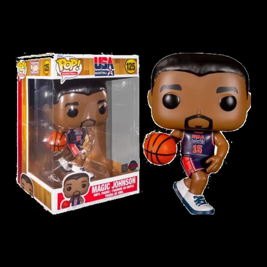 FUNKO POP! JUMBO: USA BASKETBALL - MAGIC JOHNSON (1992 TEAM USA NAVY UNI) (SPECIAL EDITION) #125 VINYL FIGURE 10''